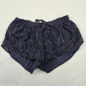 Lululemon Women's Hotty Hot Shorts Pretty Palm Cadet Grey/Cadet Blue Size 6